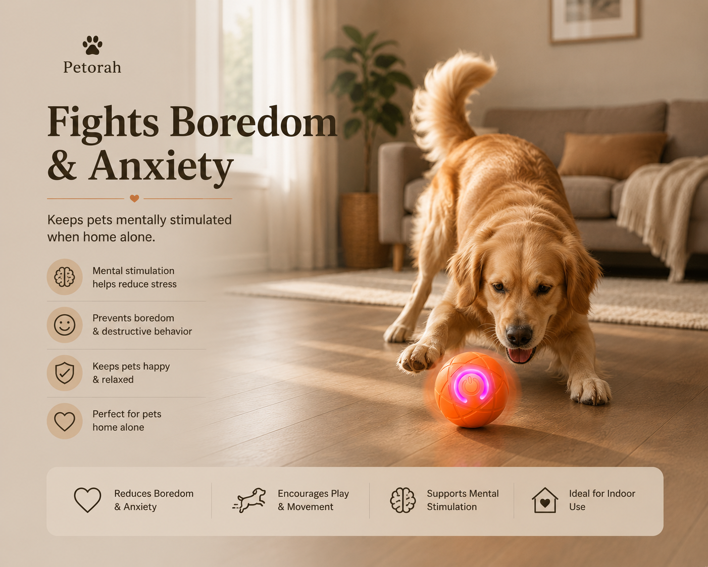 Smart Bounce Interactive Pet Ball