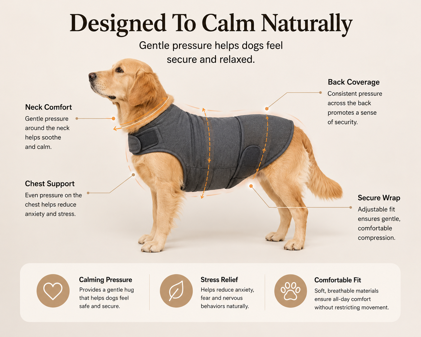 CalmFit Dog Anxiety Vest