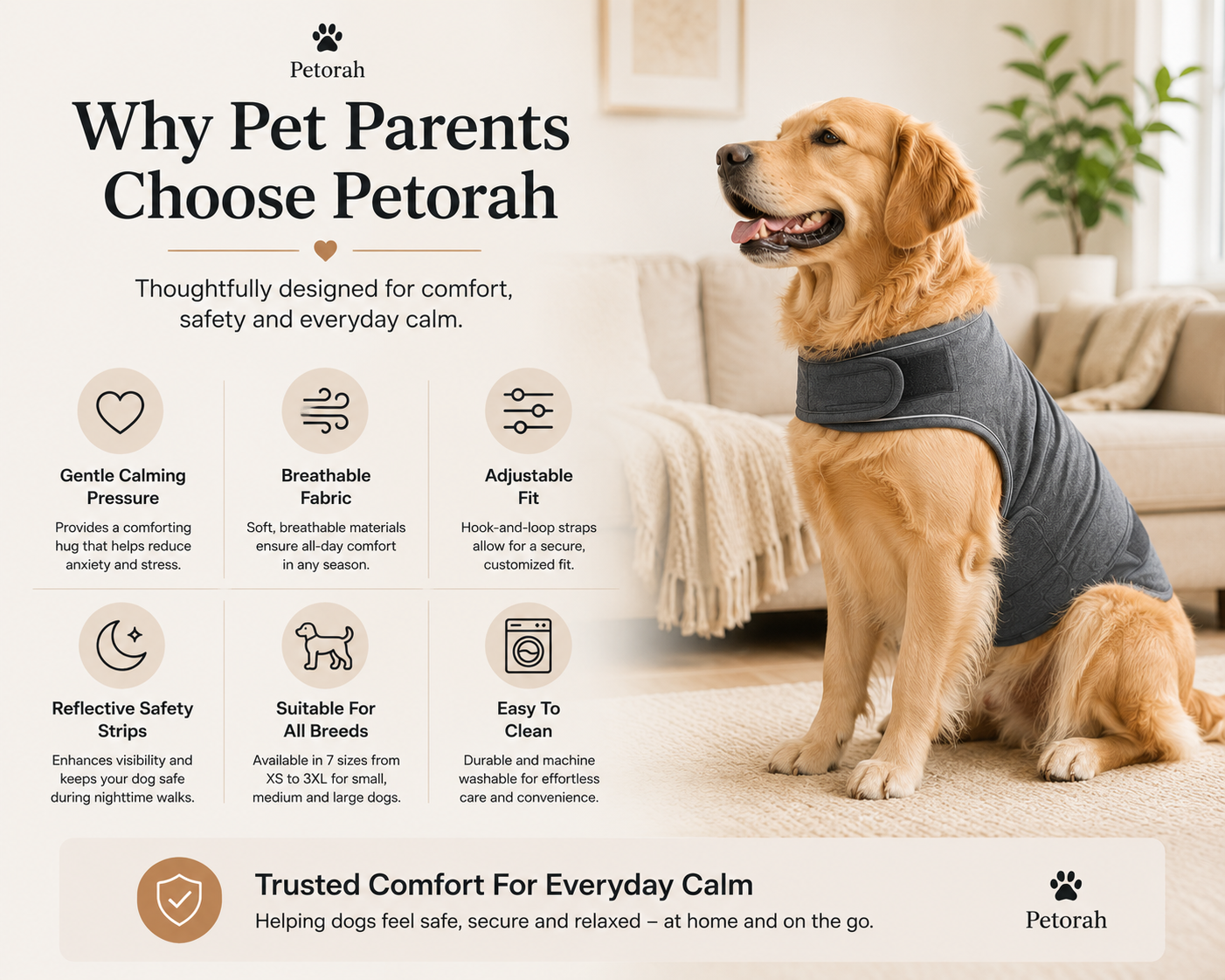 CalmFit Dog Anxiety Vest